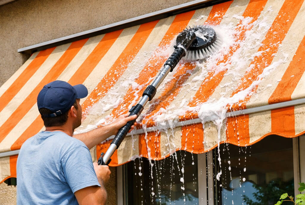 Pulire tende da sole